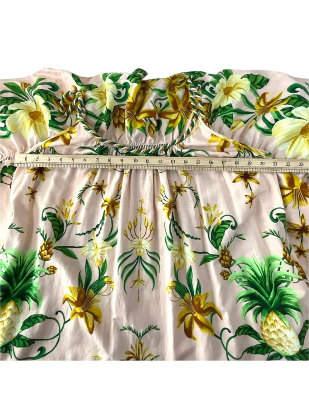 FARM Rio Pink Botanical Beauty Lenzing Ecovero Euroflax Maxi Dress Womens M READ - Picture 16 of 16